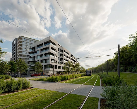 The details of the Yards Žižkov project work with the history of the area